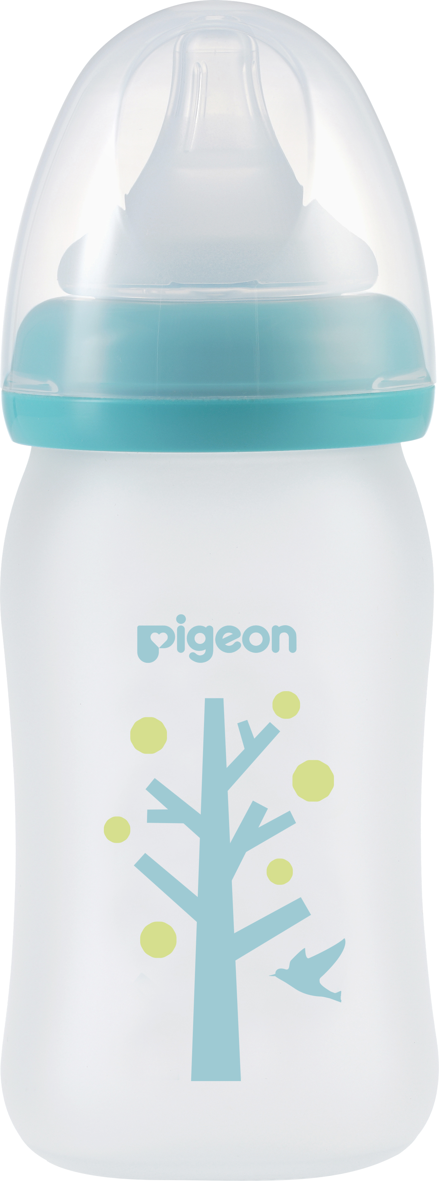 Bình Sữa Thủy Tinh Silicon Pigeon 160ml - Cây xanh (SS) - Cho Bé 0 Tháng +