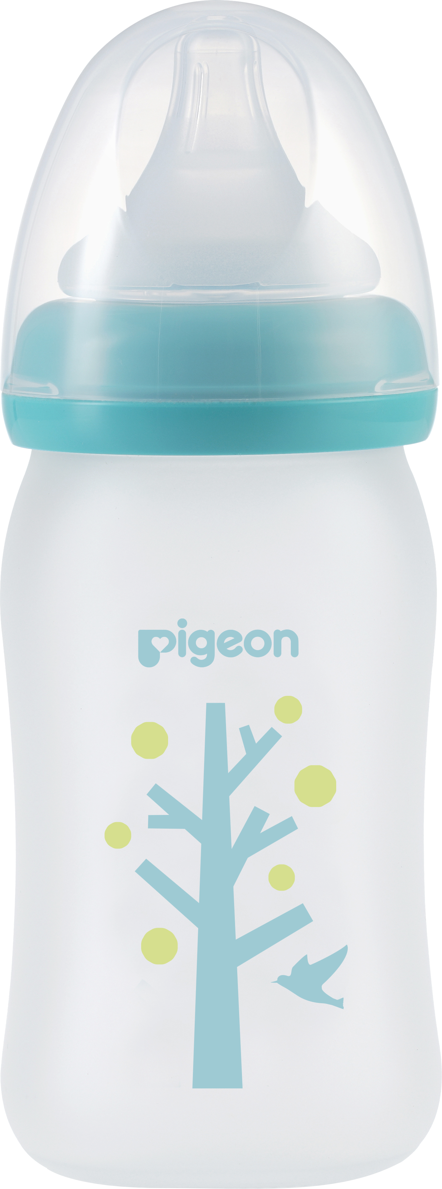 Bình Sữa Thủy Tinh Silicon Pigeon 160ml - Cây xanh - Cho Bé 0 Tháng +