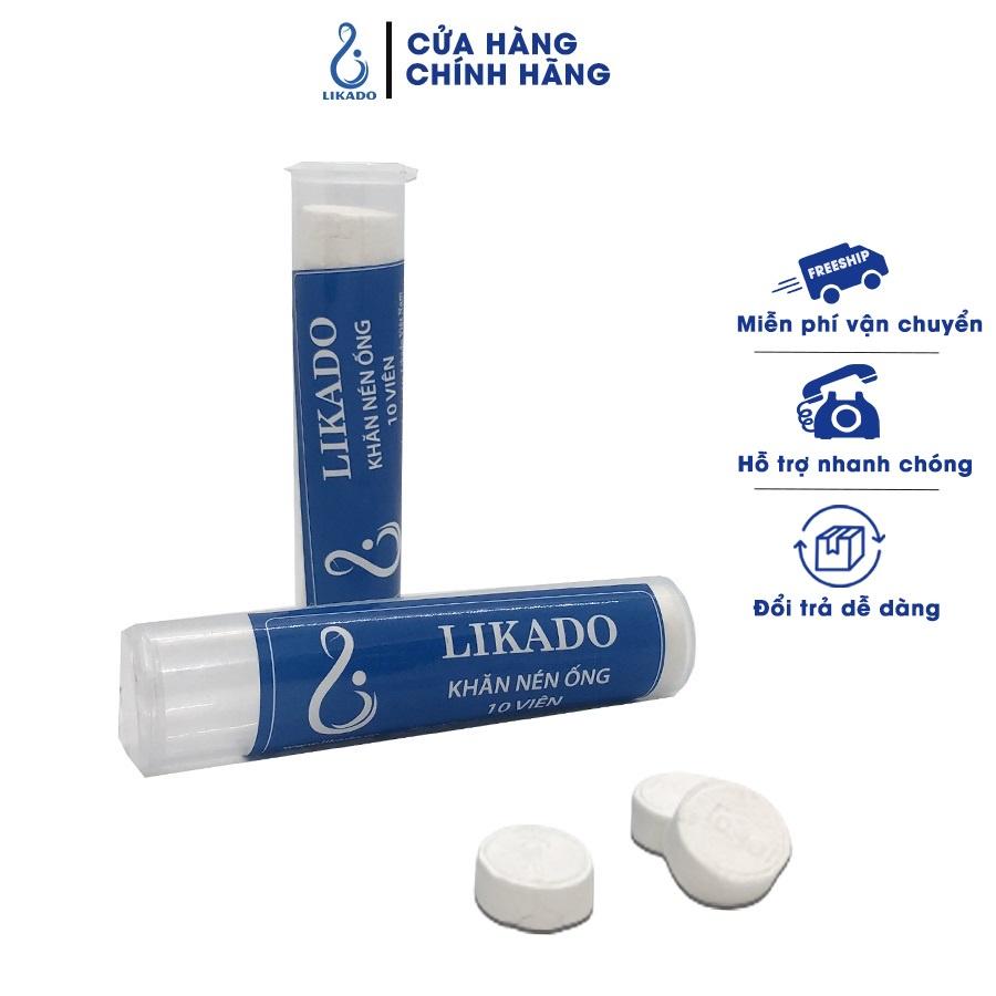 Khăn Nén Du Lịch Likado dạng ống 10 viên hàng chính hãng