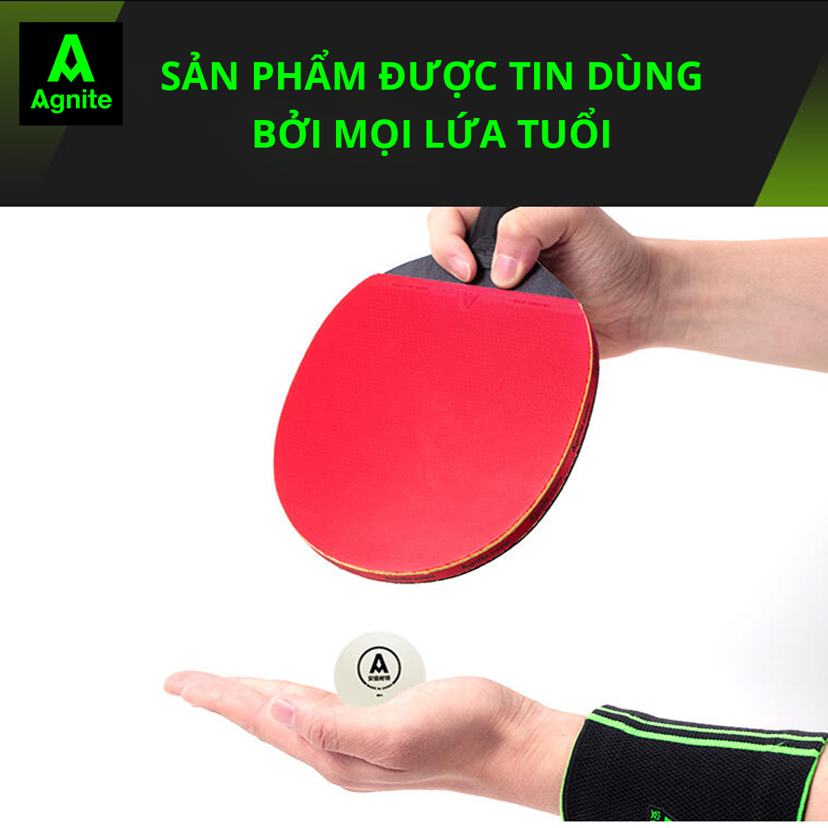 Set 3 10 30 60 quả bóng bàn 40mm Agnite - Tiêu chuẩn thi đấu - Hàng chính hãng - F2390W