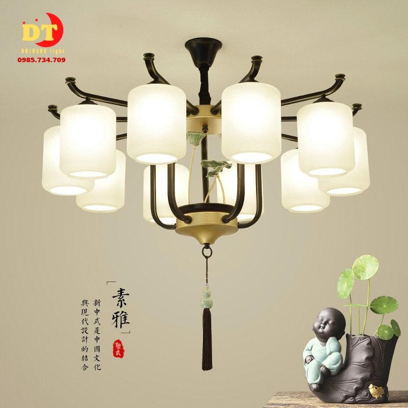 Đèn chùm 12 tay phong cách bắc âu hiện đại phòng khách DQM