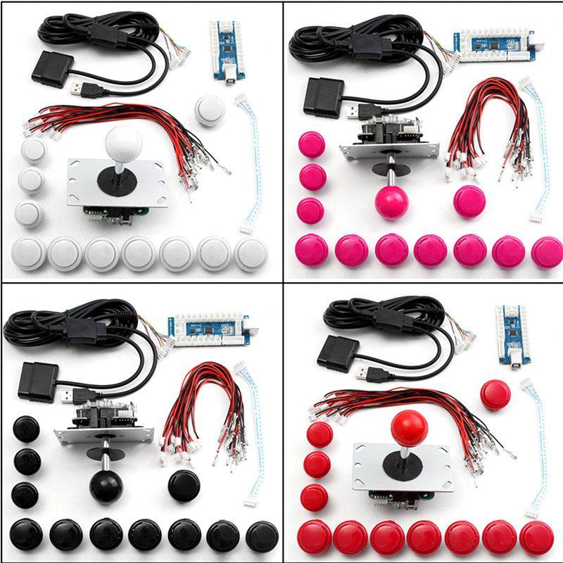 Bộ nút điều khiển arcade DIY thuận lợi nhất Bộ điều khiển bảng điều khiển máy tính USB chip hỗ trợ năm trong một cho nhiều hệ thống