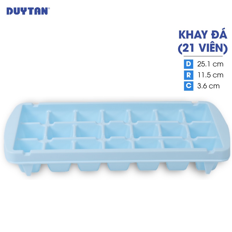 Khay đá 21 viên nhựa Duy Tân (25 x 11.5 x 3.6 cm) - 13009 - Giao màu ngẫu nhiên - Hàng chính hãng