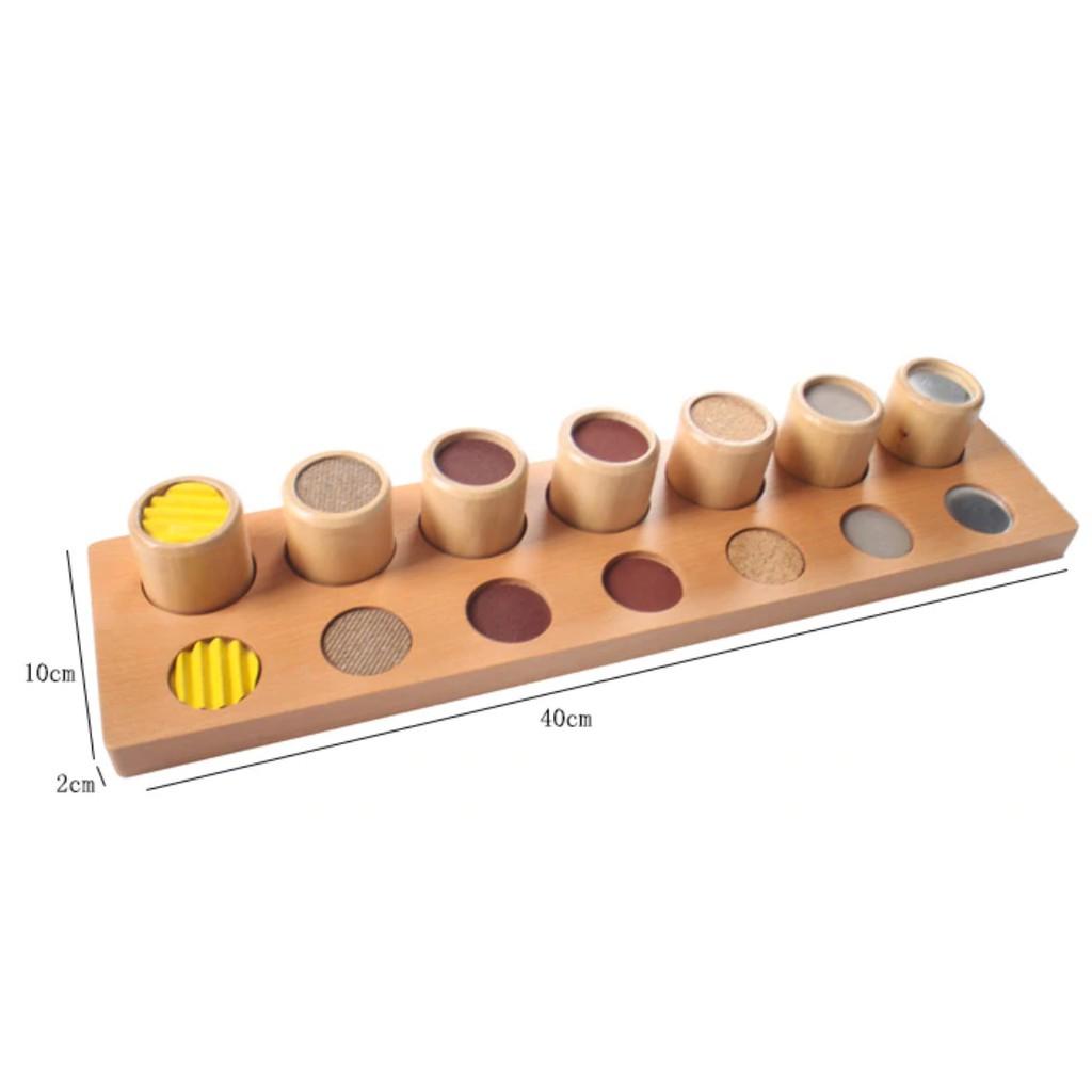 Khay cảm nhận chất liệu Montessori (Touch Cylinders)