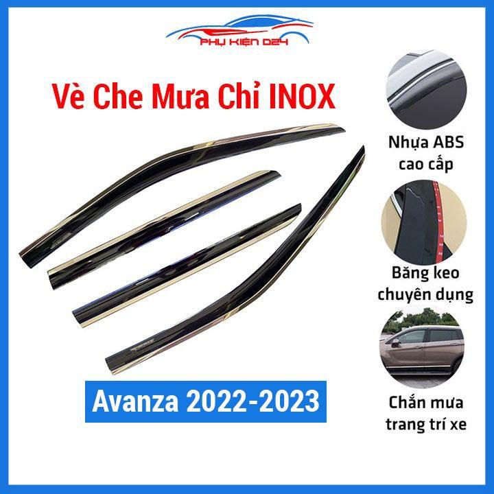 Vè che mưa ô tô Avanza 2022-2023 chỉ inox cao cấp