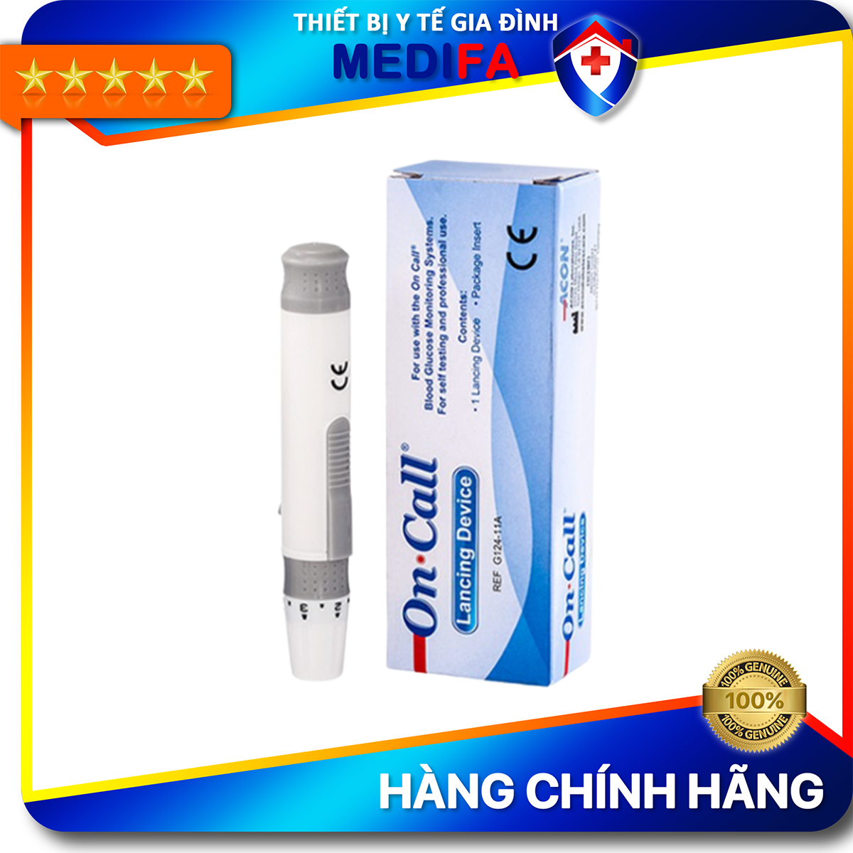 Bút chích lấy máu ON CALL, hàng nhập chuẩn chính hãng, BH 1 năm tại Hãng