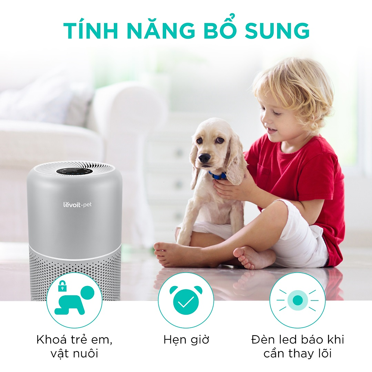 Máy Lọc Không Khí Levoit Core P350 40m2 Bộ lọc HEPA 13 Lọc Bụi Mịn | Hàng Chính Hãng