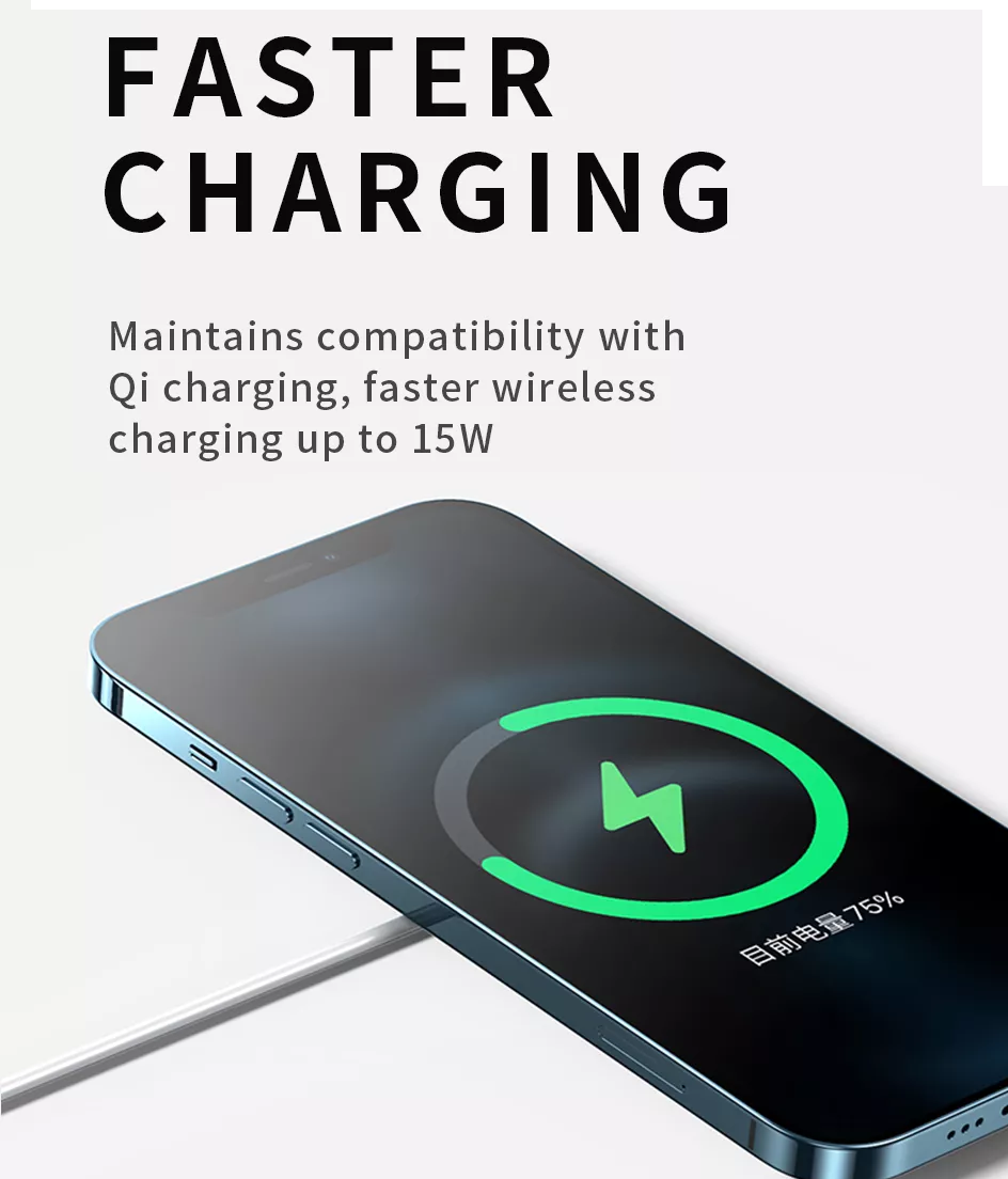 Đế sạc không dây Maqsafe sạc nhanh 15W chuẩn Qi hiệu WIWU Magetic Wireless Charger M5 (trang bị chip sạc thông minh, thiết kế siêu mỏng nhẹ) - hàng nhập khẩu