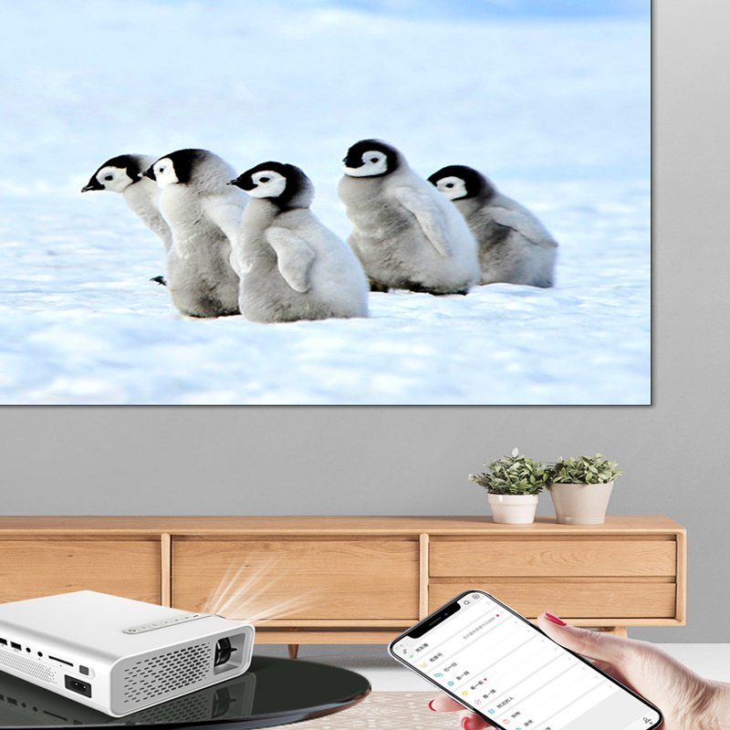 Máy Chiếu Mini Kết Nối Điện Thoại Độ Phân Giải 1080p