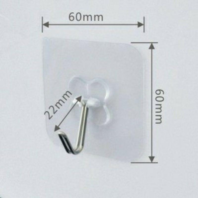 Móc dán tường siêu dính chịu lực siêu khủng - Móc treo tường silicon trong suốt