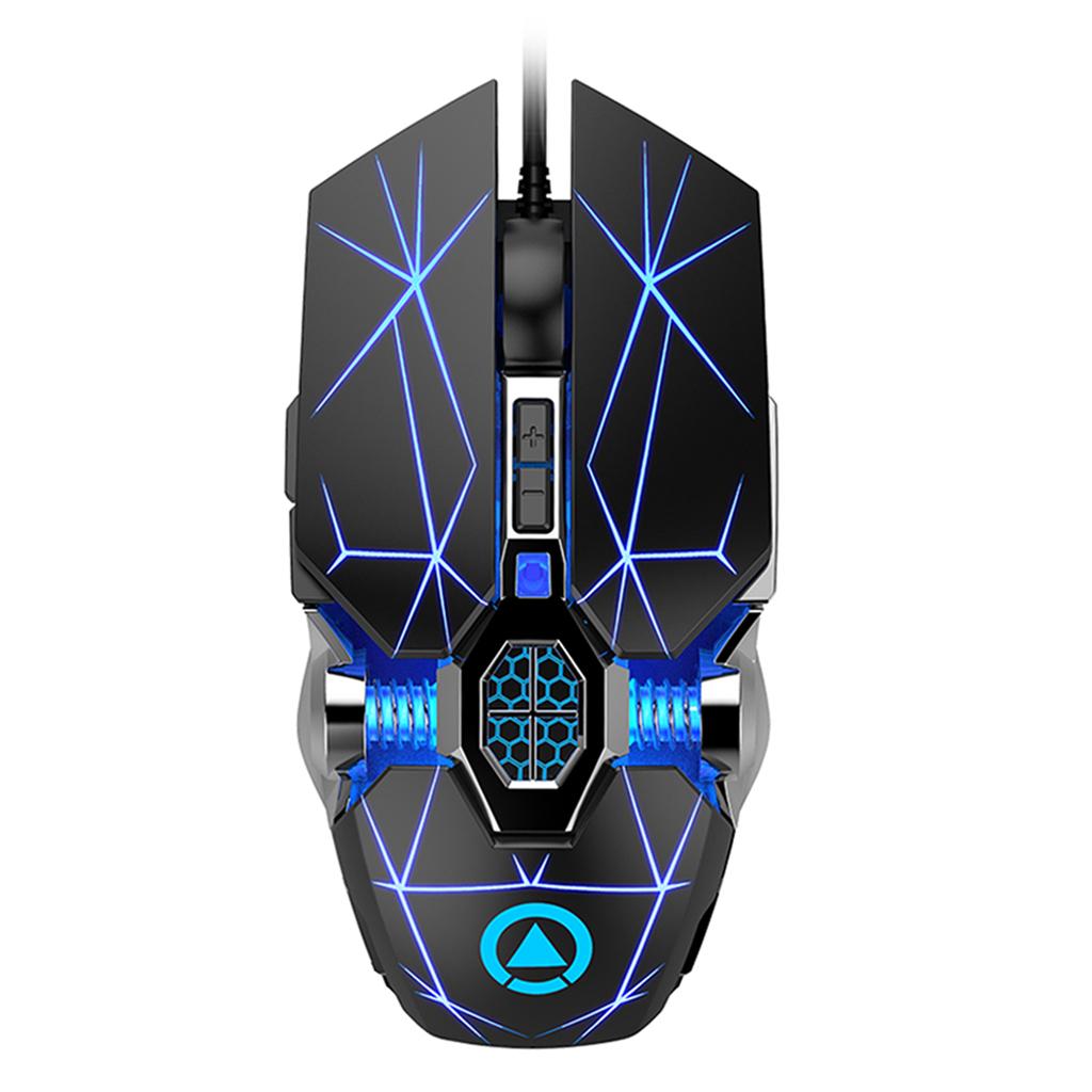 Gaming Mouse Wired, Ergonomic Computer Mice with 7 Buttons and Breathing LED Light, 4 Adjustable DPI Up to 3200 for PC Mac Laptop and Gamer