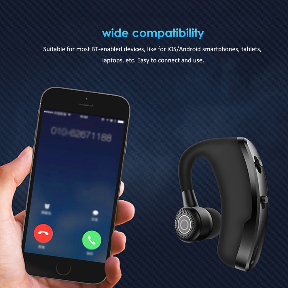 Tai Nghe Nhét Tai Âm Thanh Nổi Không Dây V9 BT Earbud Dành Cho Doanh Nhân Khi Lái Xe