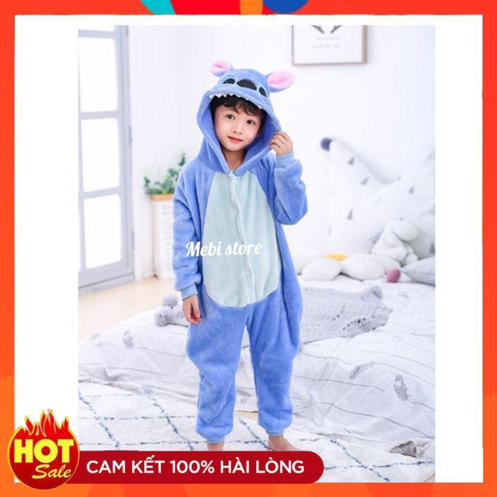 Bộ Đồ Thú Stitch Xanh ️  ️ Bộ đồ thú Stitch Xanh Trẻ Em - Hàng Cao Cấp Loại 1
