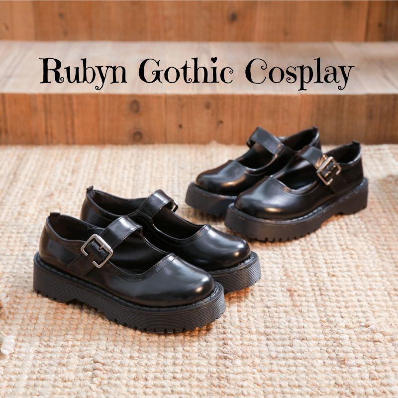 Giày búp bê lolita quai dán vintage cosplay học sinh Nhật Bản ( Size 35-39) A111