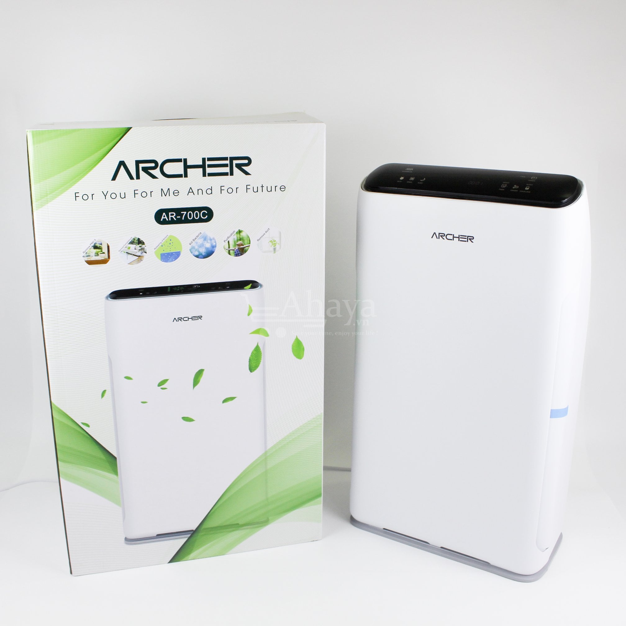 Máy lọc không khí, khử mùi, UV diệt khuẩn, tạo ion âm, kết nối Wifi - ARCHER AR-700C - CHLB Đức - Hàng chính hãng