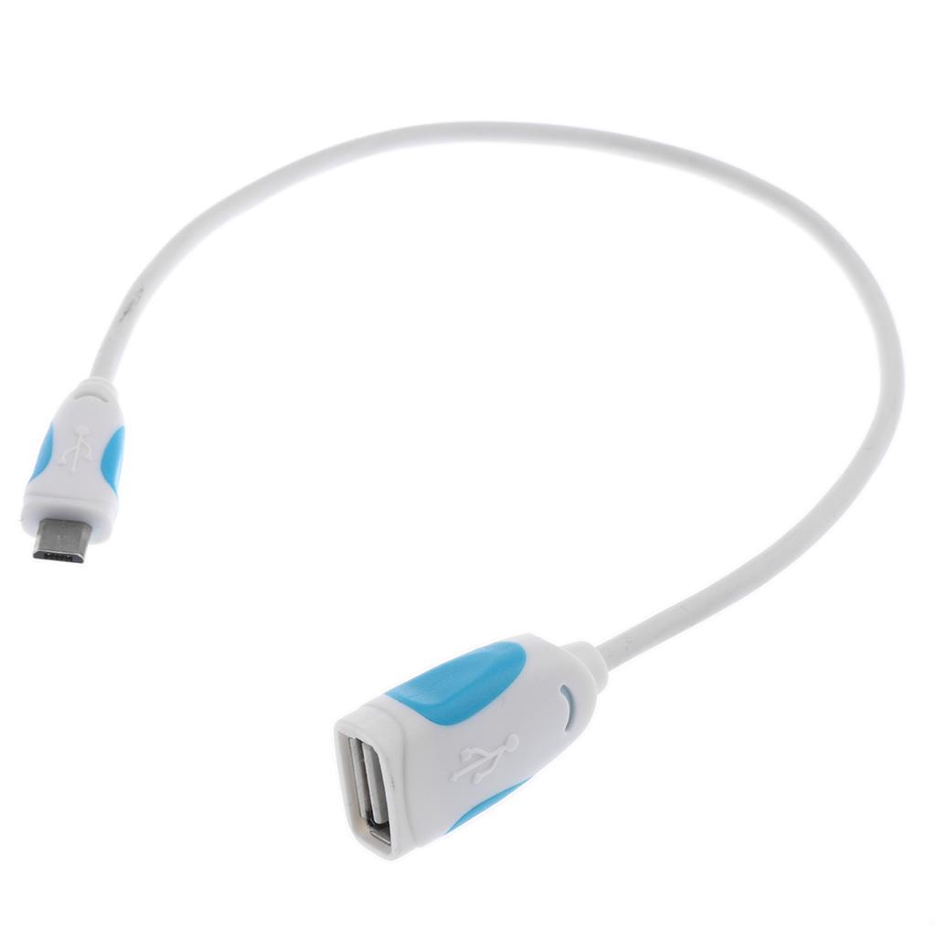 Micro USB Male to USB Female Converter OTG Adapter Cable Cord 25cm