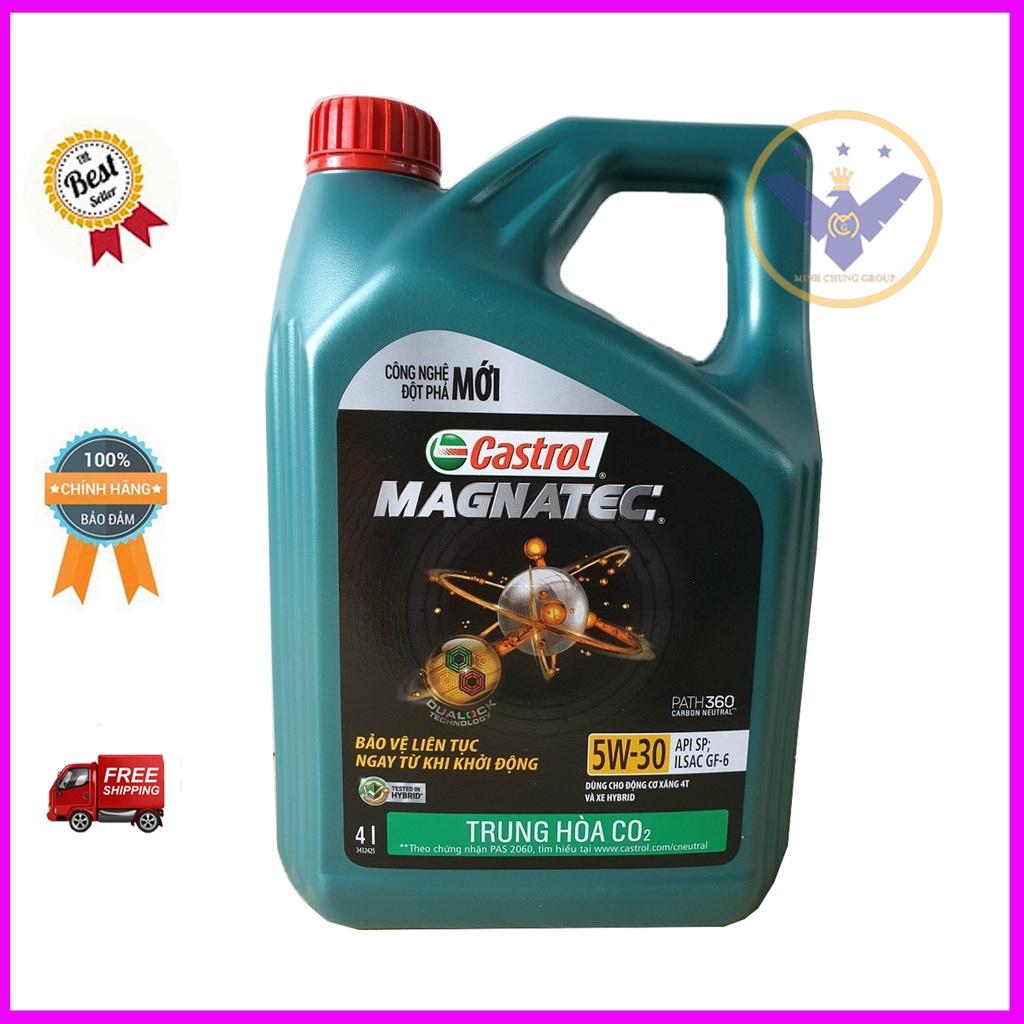 Dầu nhớt ô tô FULL TỔNG HỢP Castrol Magnatec 5W-30 API SP Can 4L+ Lọc nhớt Mitsubishi-mahle OC1643