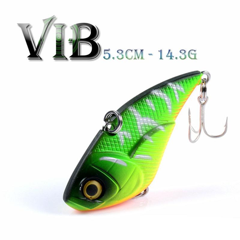 Mồi câu cá giả nhiều màu - VIB 5.3cm 14.3g - mồi câu lure siêu nhạy 2 lưỡi BKK