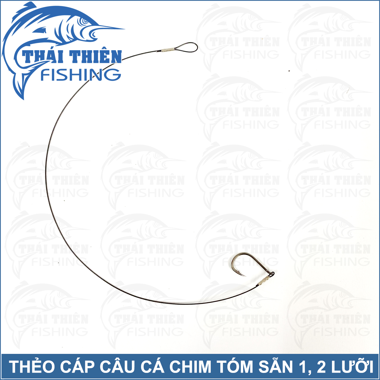 Combo 2 Bộ Thẻo Cáp Câu Cá Chim, Trê, Răng Sắc Bén Tóm Sẵn 1, 2 Lưỡi Dùng Câu Sông Thiên Nhiên, Hồ Dịch Vụ