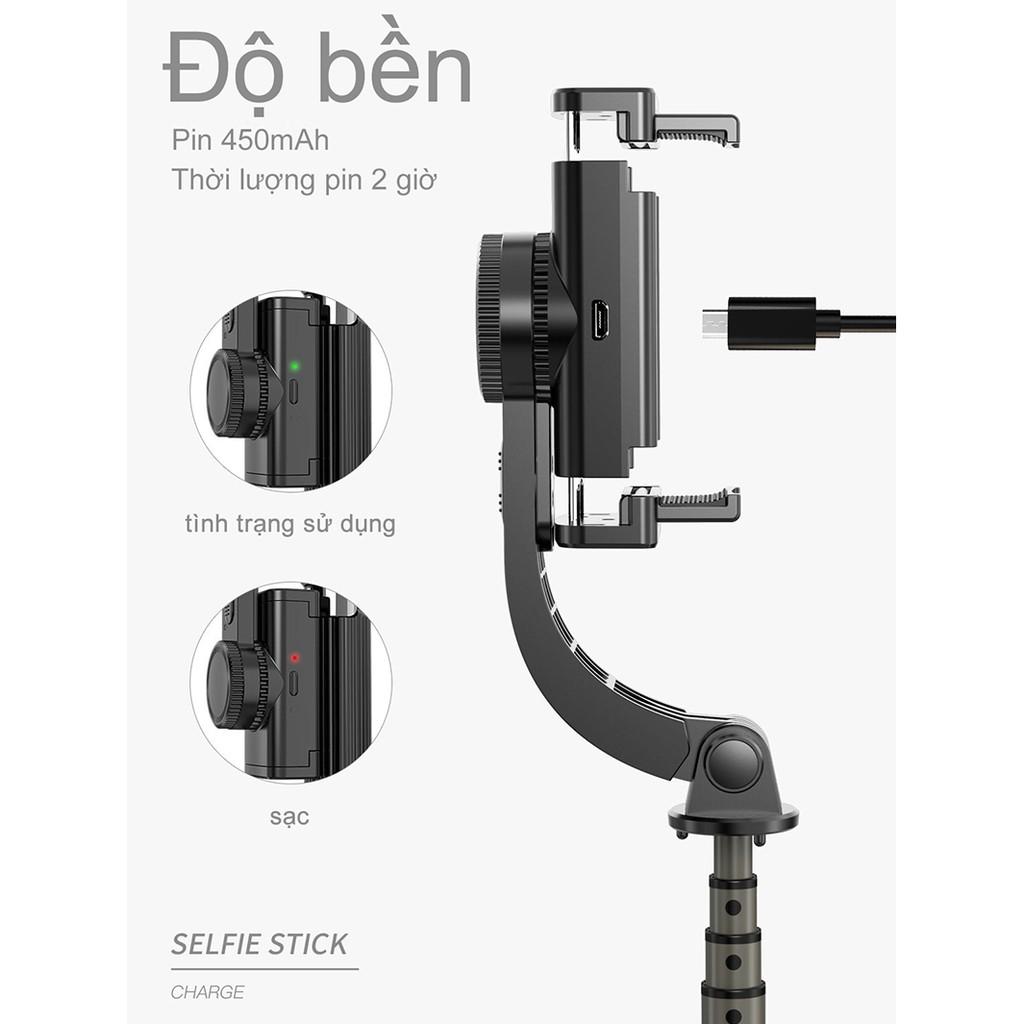 【BH 1 ĐỔI 1】Tay Cầm Chống Rung Điện Tử Gimbal Q08 Có Bluetooth - Gimbal Điện Thoại Chống Rung - Có Chân Đỡ Tự Đứng-NBL08