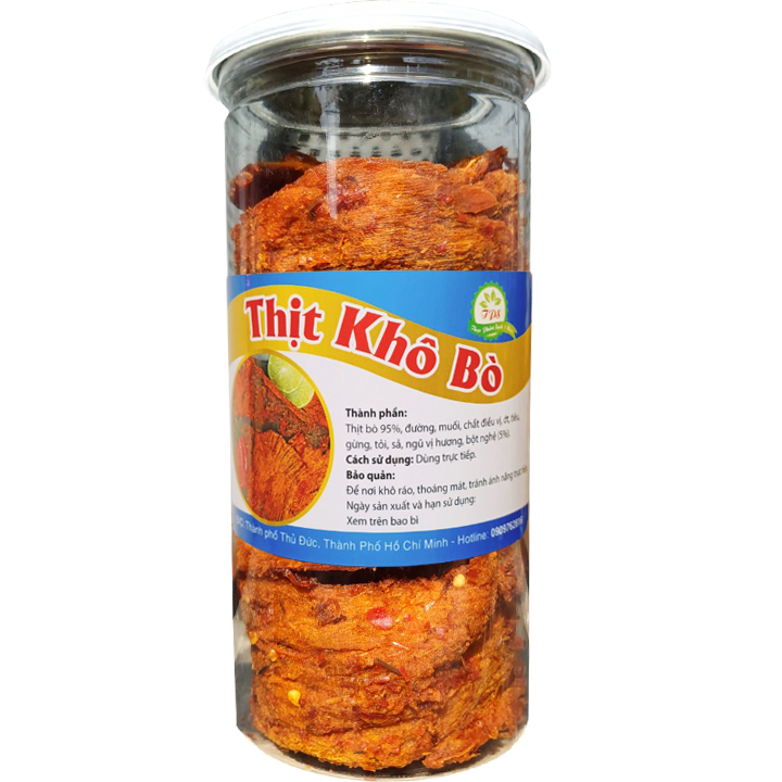 Khô Bò Miếng Mềm Ngon Cao Cấp TLP - Hũ 200G