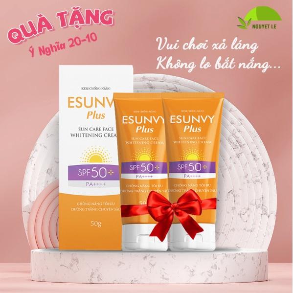 Bộ Combo Tiết Kiệm - 2 Kem Chống Nắng Esunvy Plus Sun Care Face SPF50+/PA++++ Tuýt 50g