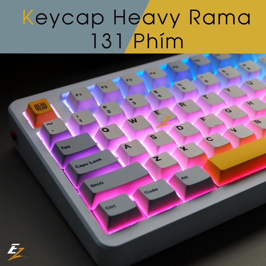 Keycap Heavy Rama Cho Bàn Phím Cơ Chất Liệu Thick PBT Cherry Profile In Dyesub 131 Phím | Gearbros