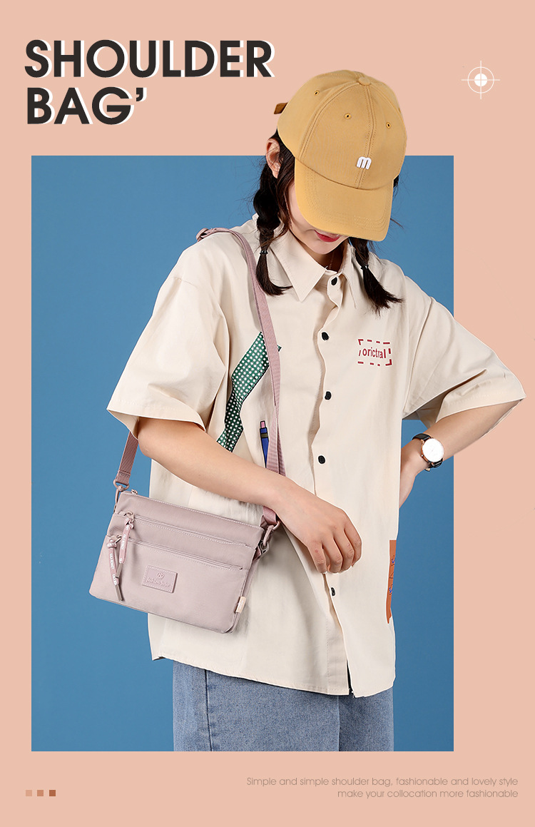Túi Đeo Chéo Nữ Messenger Chất Liệu Polyester Hàng Nhập Khẩu Dùng Tiện Lợi 8847