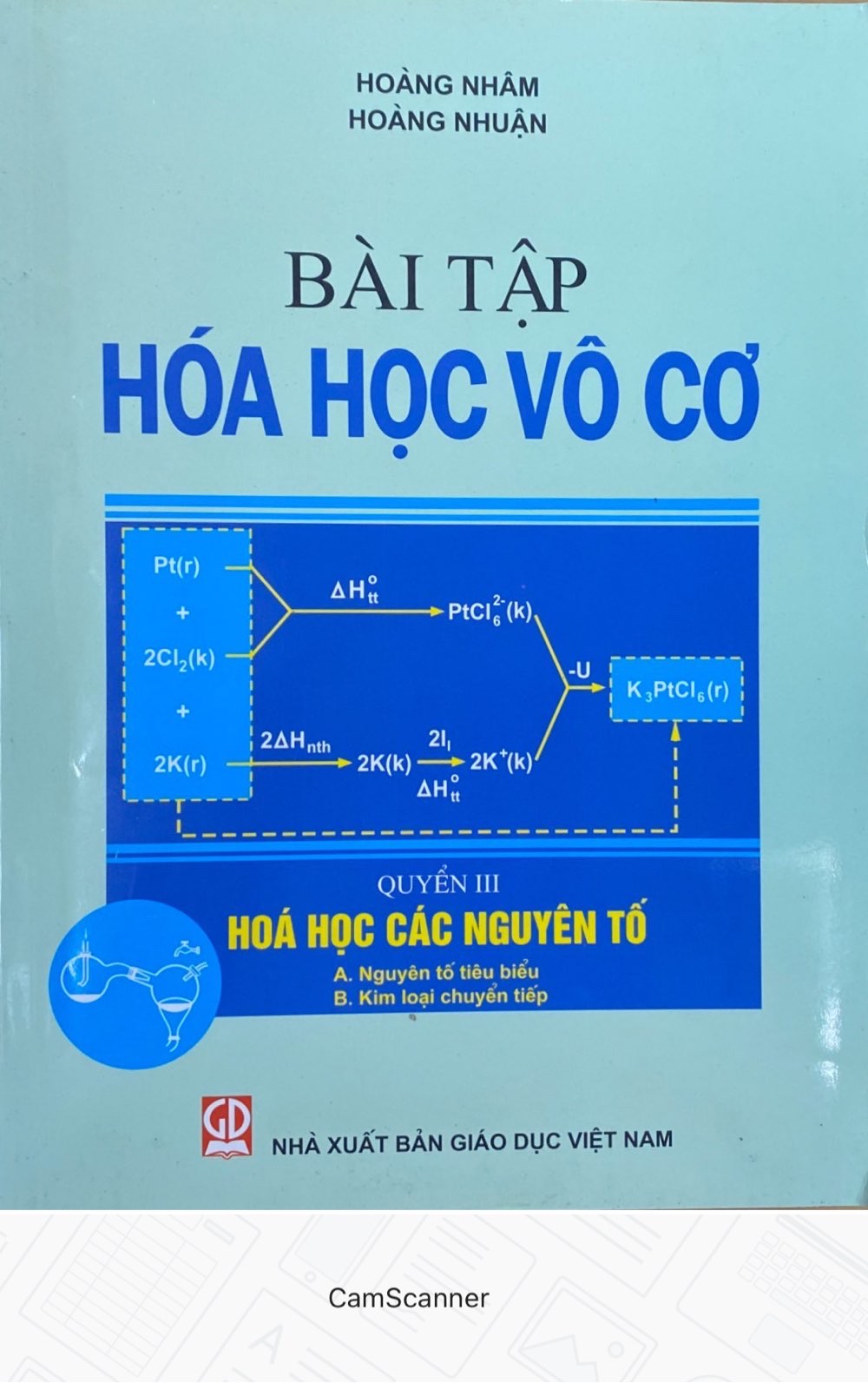 Bài Tập Hóa Học Vô Cơ Quyển 3- Hòa học các nguyên tố-  TB năm 2020