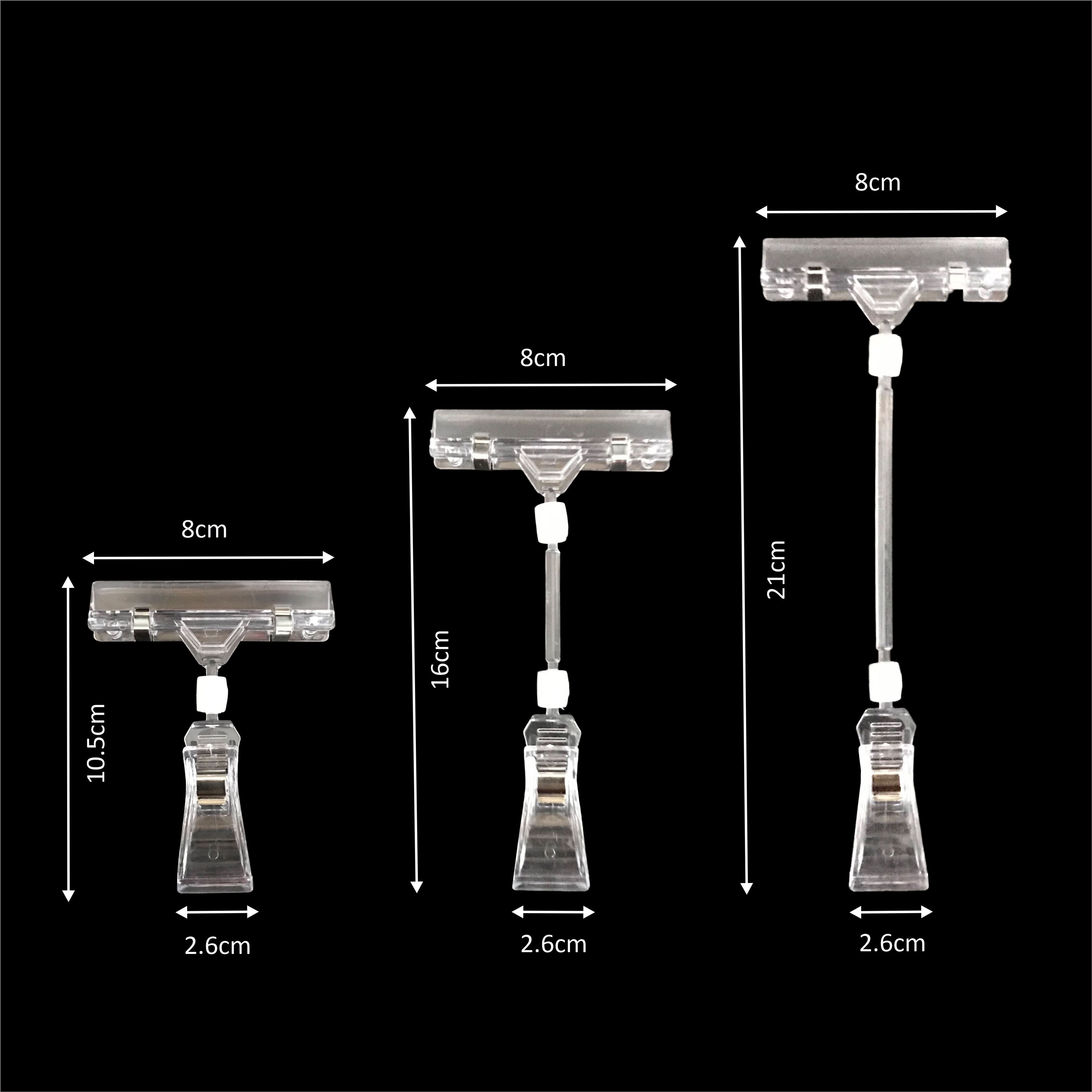 Kẹp nhựa JE011 21cm 2 đầu trắng trong - Bịch