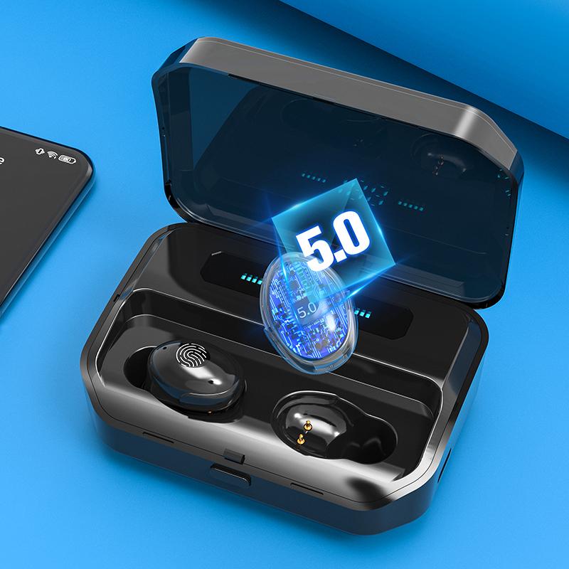 Tai Nghe Không Dây Bluetooth V5.0 TWS Tai Nghe Không Dây Bluetooth Màn Hình Hiển Thị LED Với 4200 MAh Power Bank Tai Nghe Có Micro