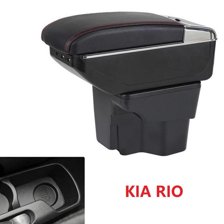 Hộp tỳ tay xe hơi cao cấp Kia Rio tích hợp 7 cổng USB