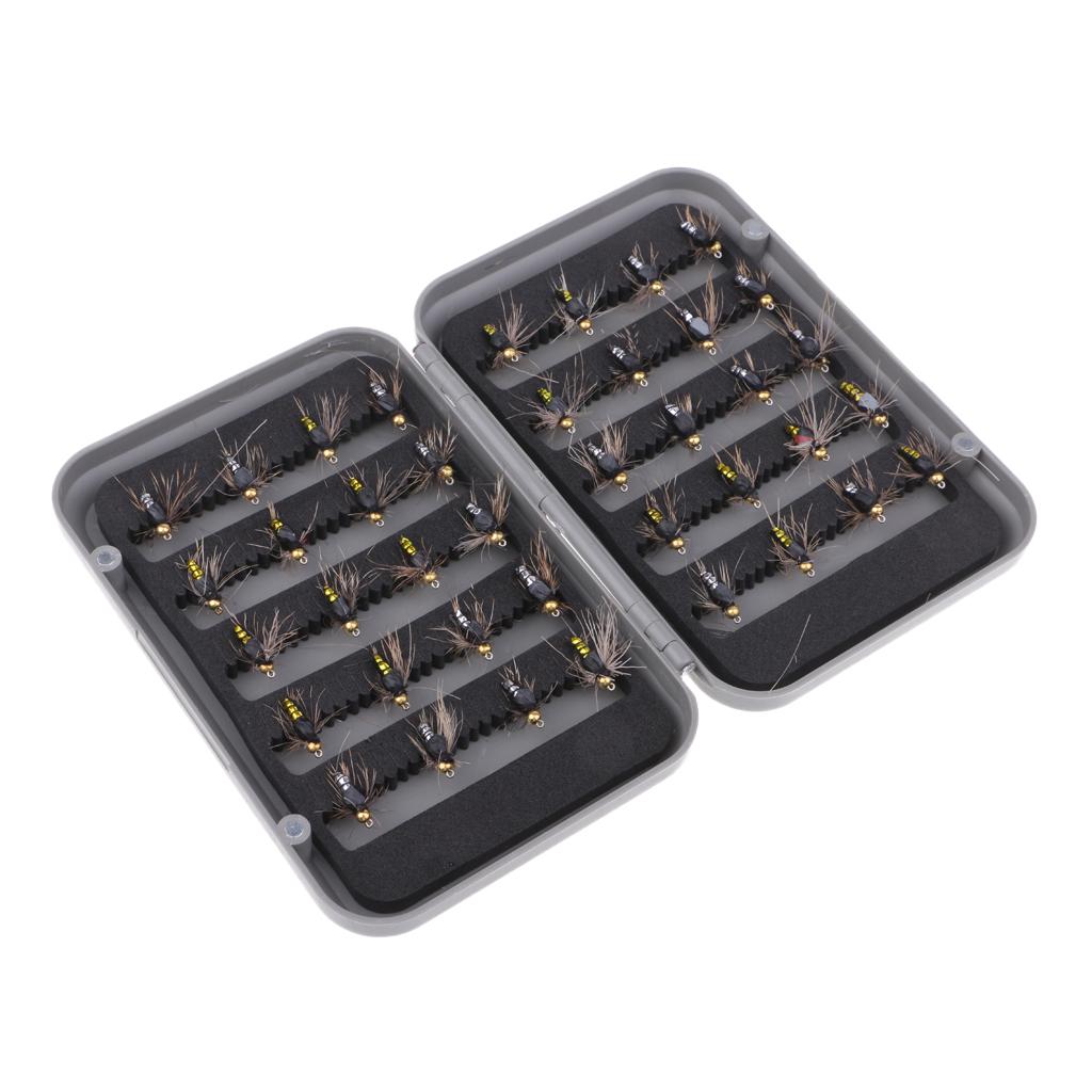 40Pcs/Box Assortment Fly Fishing Flies Simulation Insects Dry Flies