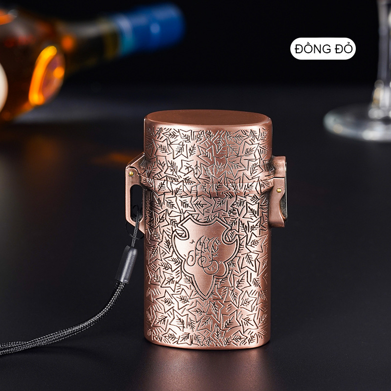 Hộp Đựng Thuốc Đồng Thau Có Dây Đeo