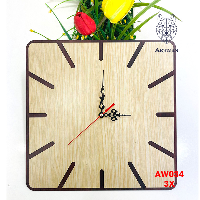 AW034 - Đồng Hồ Gỗ Decor Nhà Đẹp Lạ – Đồng Hồ Treo Tường Trang Trí