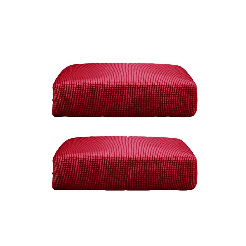 2Pcs Red_Size S Sofa Futon Seat Cushion Couch Slipcover