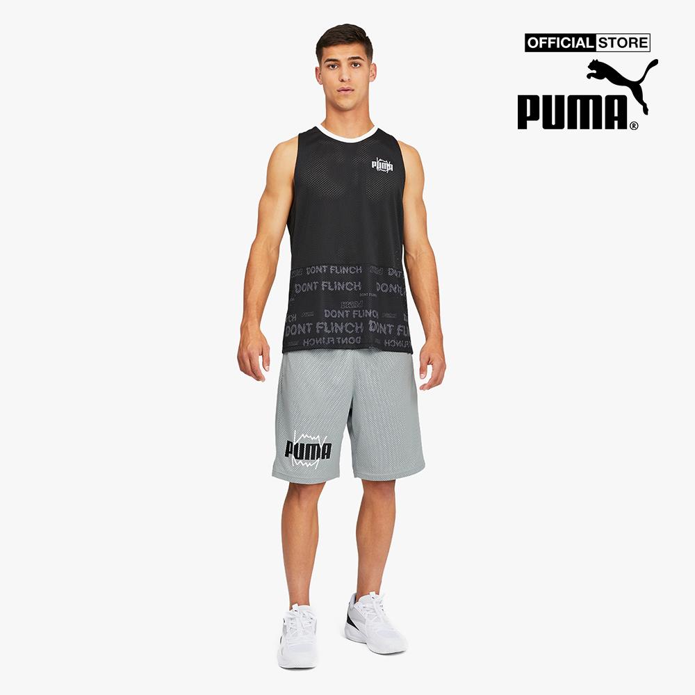 PUMA - Quần short tập luyện nam Mesh Basketball Practice 532198