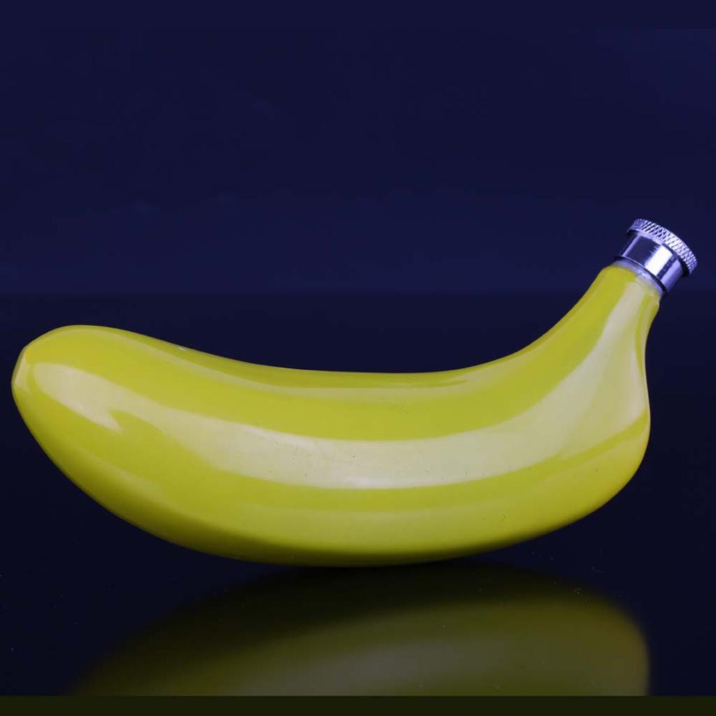 Portable 5oz Banana Hip Flask Pocket Alcohol Flagon Drinkware with Funnel