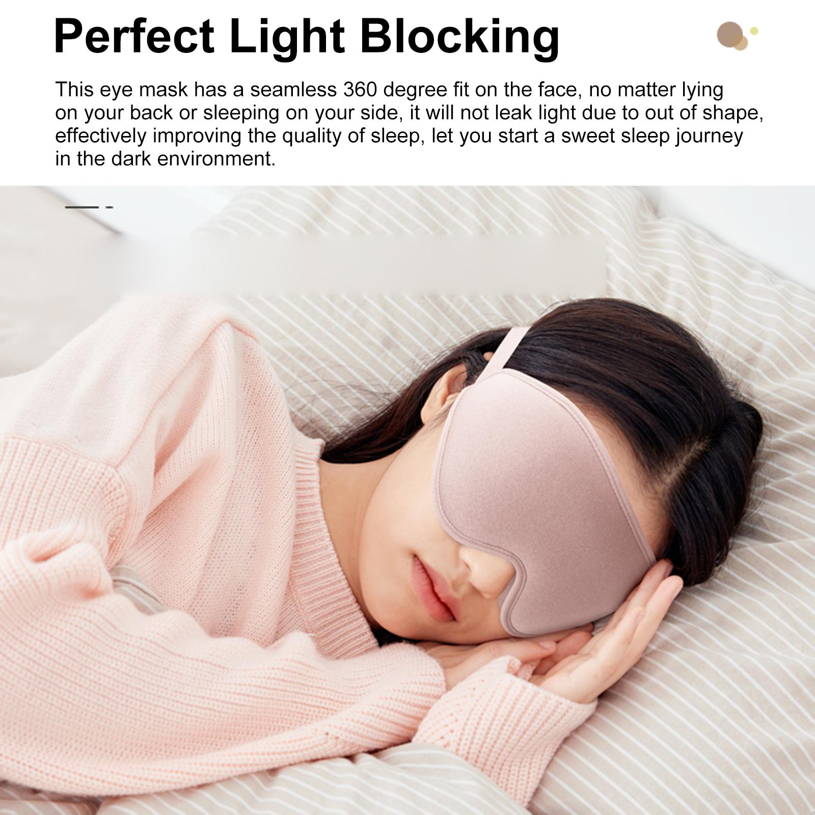 Sleeping Eye Mask Light Blocking Sleep Masks 3D Contoured Cup Sleep Mask for Women Men Skin-Friendly Breathable Blindfold
