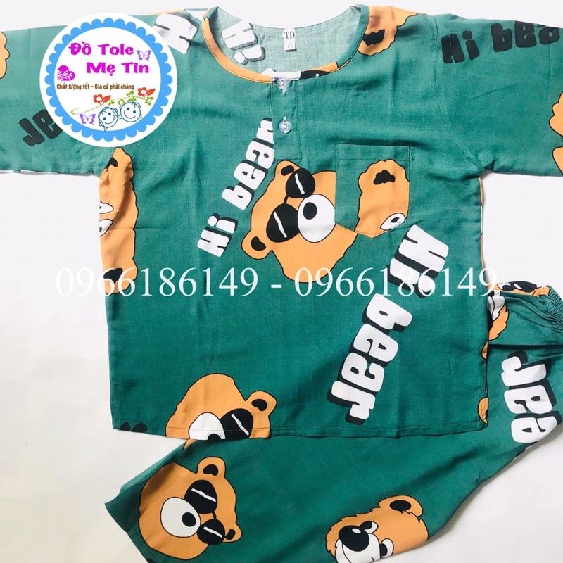 Đồ Tôn(lanh) dài size 6(15-17kg) bé trai - ib shop gửi màu còn