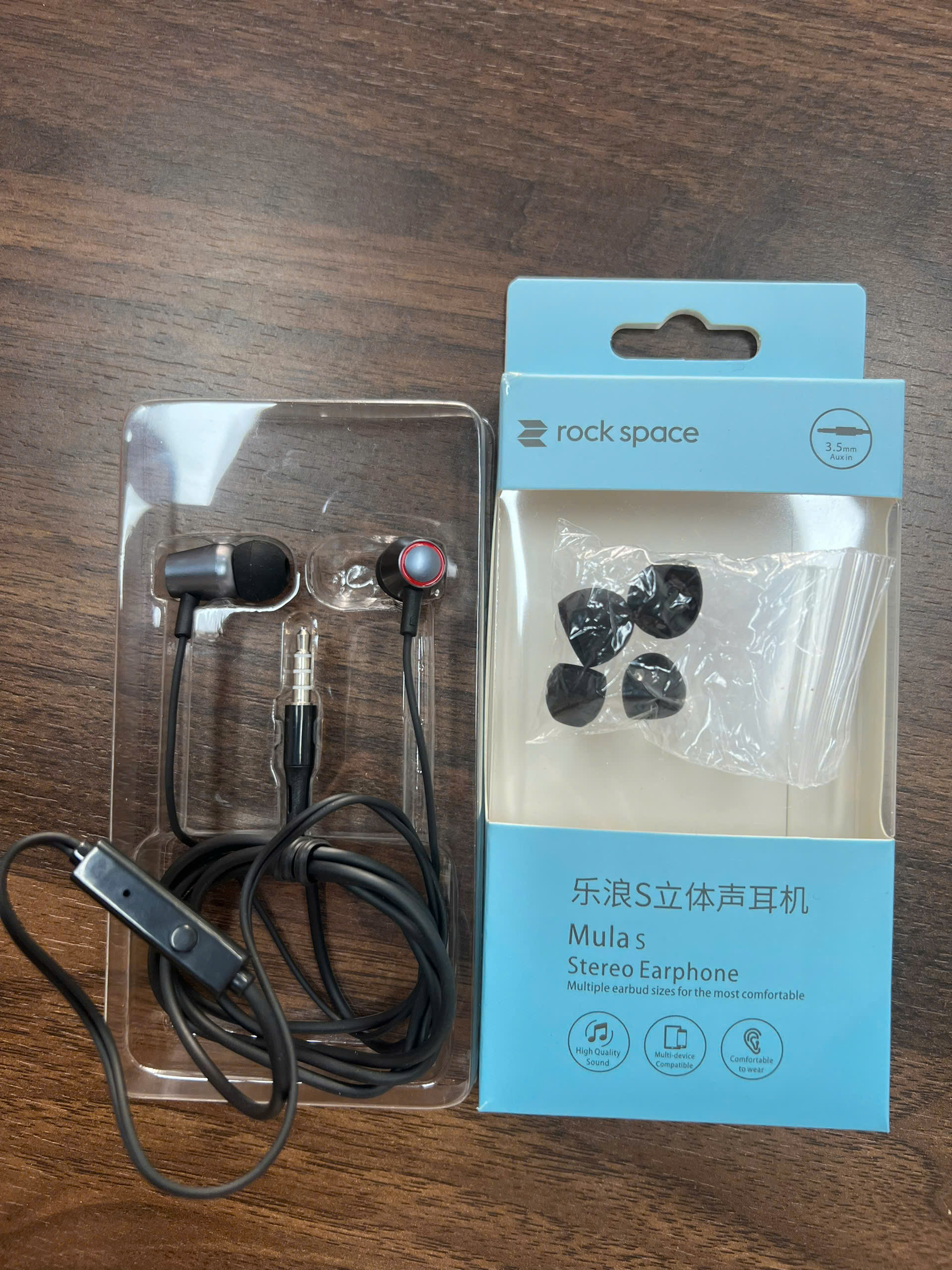 Tai Nghe Nhét Tai Có Dây Rockspace Mula S jack cắm 3.5mm có mic nghe nhạc chơi game - Hàng chính hãng bảo hành 12 tháng