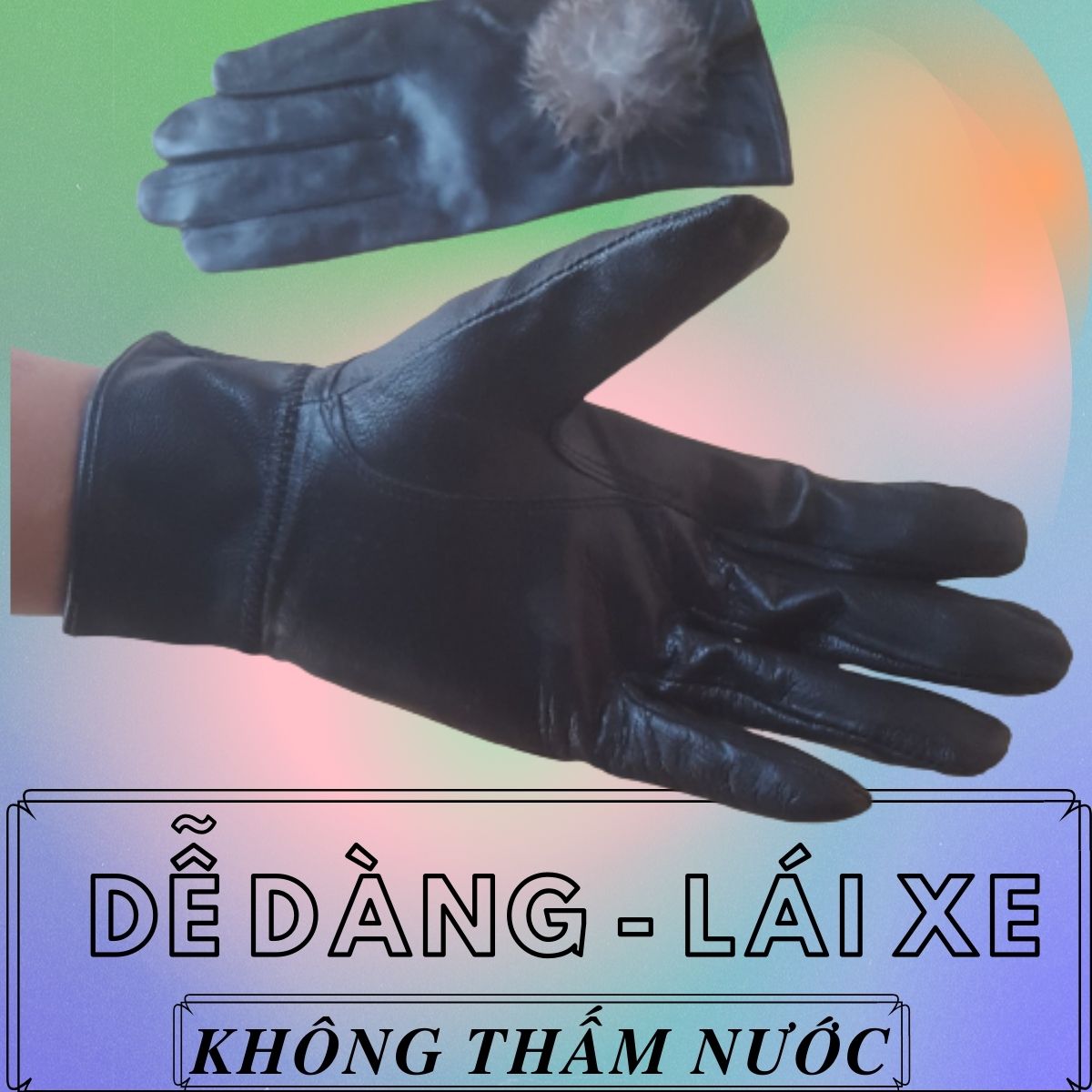 BST Găng Tay Da Thật Nam Nữ - Da Bò, Da Dê, Da Cừu Mỏng Nhẹ Đi Mưa Thoải Mái, Dễ Lái Xe - Không Bong Nổ - BH 3 Năm