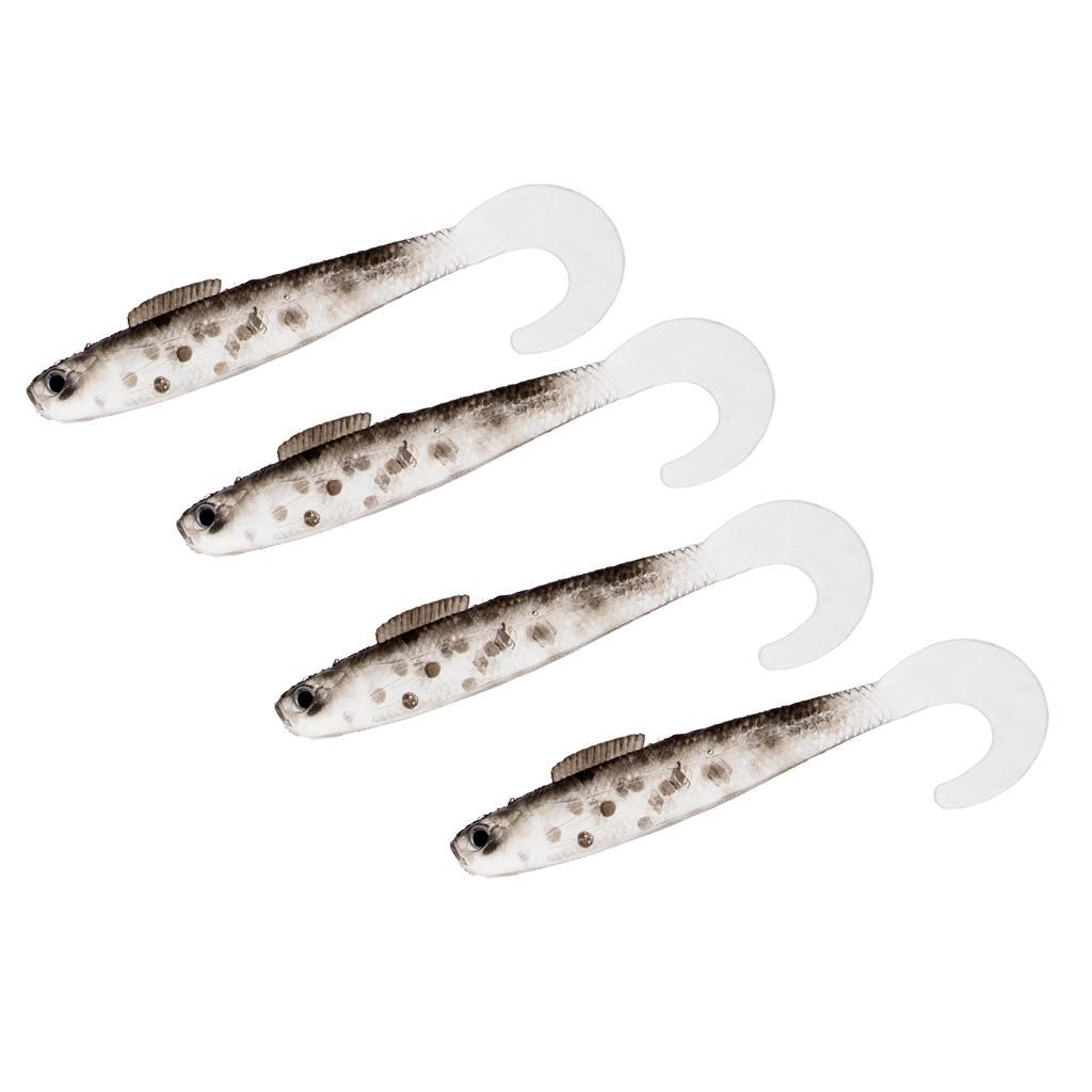 4pcs Soft Fishing Lure Baits Fishing Lure High Realistic Swimbaits