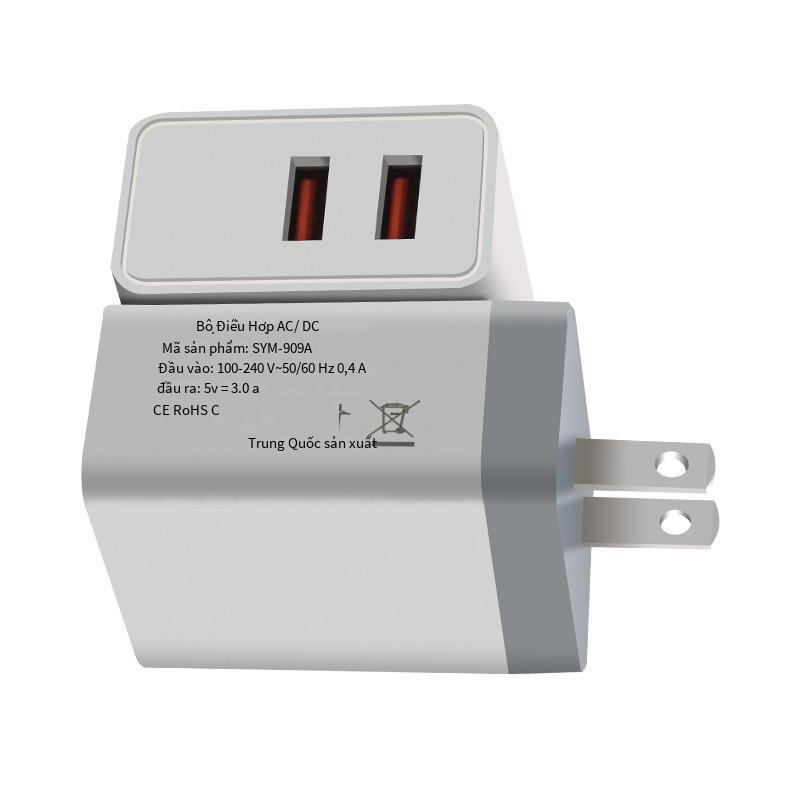 Phong cách mới nhất Tiêu chuẩn Hoa Kỳ Tiêu chuẩn Châu Âu Sạc nhanh Bộ sạc đa cổng 5V3A Bộ đổi nguồn CE FCC Đầu sạc USB đơn và đôi