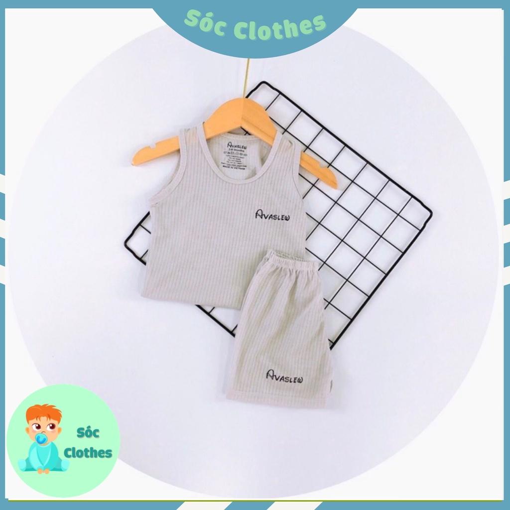 Bộ Ba Lổ Thun Tăm Gân Size Nhí Cho Bé Diện Vào Mùa Hè 3-13kg