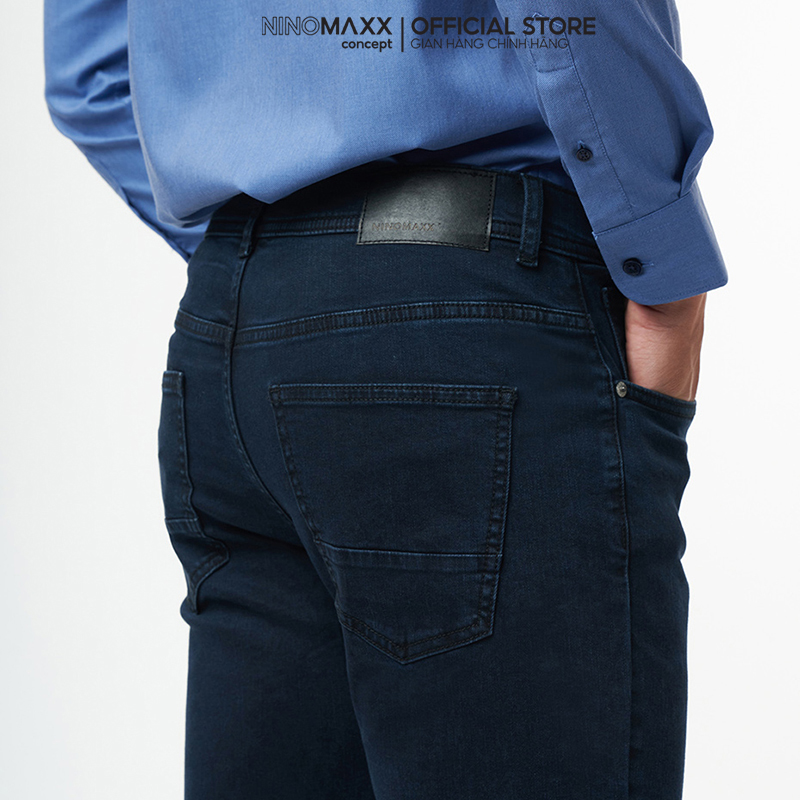 NINOMAXX Quần jean Nam Xanh Trơn Form Slim Fit 2203045