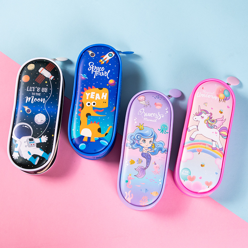 Hộp bút nhiều ngăn đa năng 1-2 tầng da PU cute cỡ lớn giá rẻ cho bé học sinh đựng bút, quà tặng sinh nhật cho bé