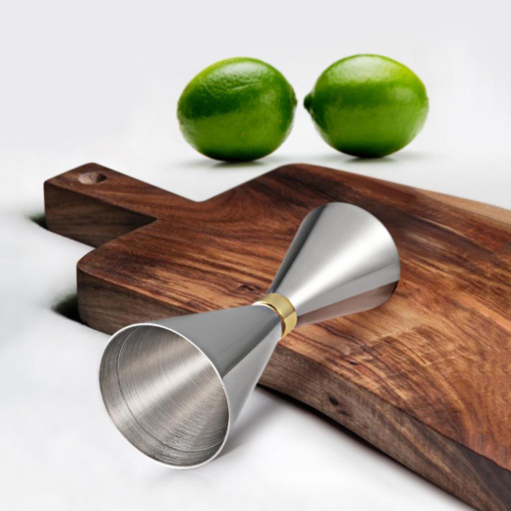 2 Pcs Double Cocktail Jigger Stainless Steel Bar Jigger Measure Cup 45&60ml