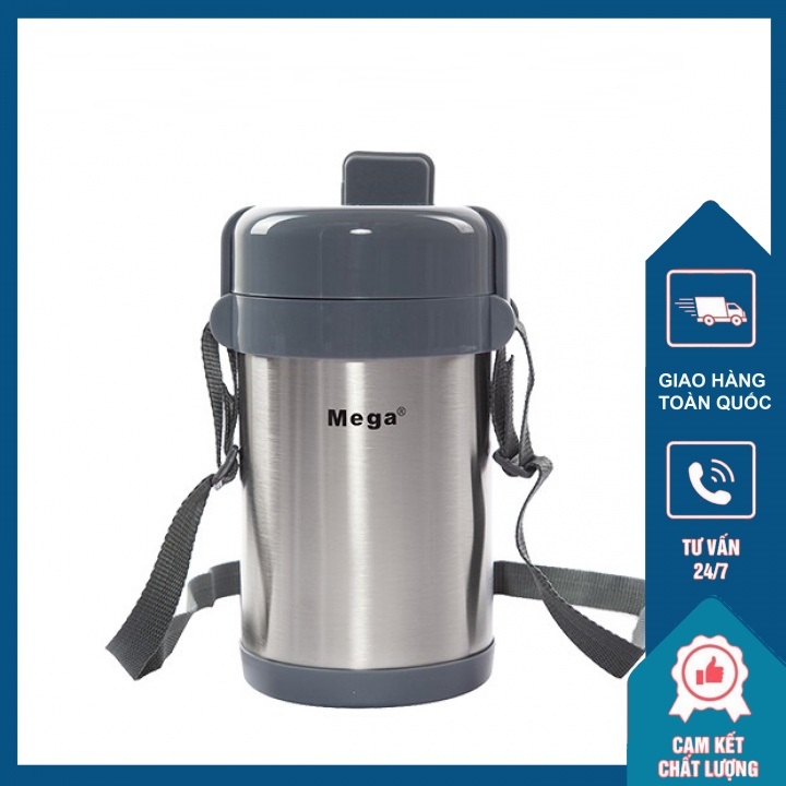 Hộp Đựng Cơm Giữ Nhiệt 3 Tầng 2 Khay Inox  ,Cà Men Ủ Nóng Dung Tích 1,5 Lít