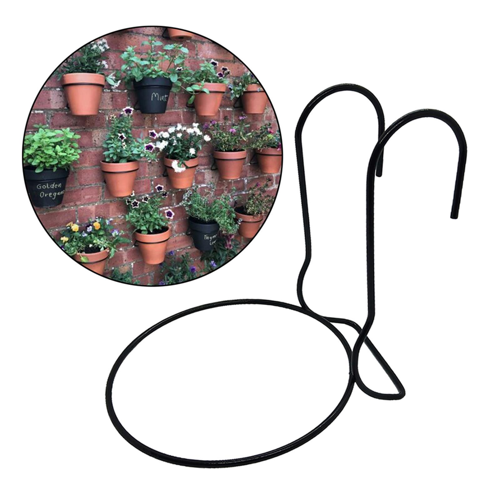 Iron Plants Pot Holder Round Iron Hooks Hanger Porch Indoor Outdoor
